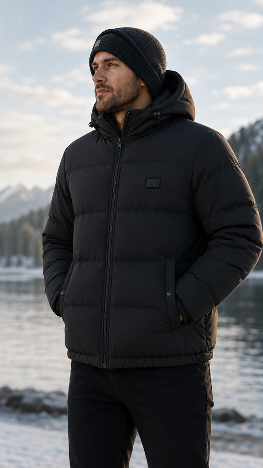 Men's Heated Hoodie Jacket with Carbon Fiber USB